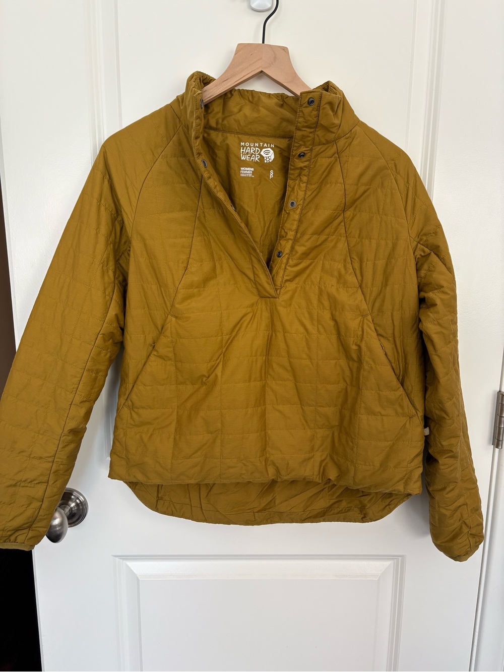 Mountain Hardwear Quilted Pullover Jacket - Mustard Yellow